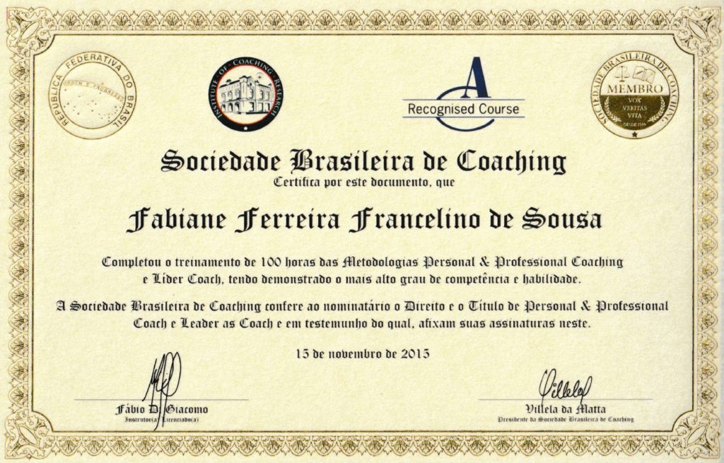 Certificado Coaching